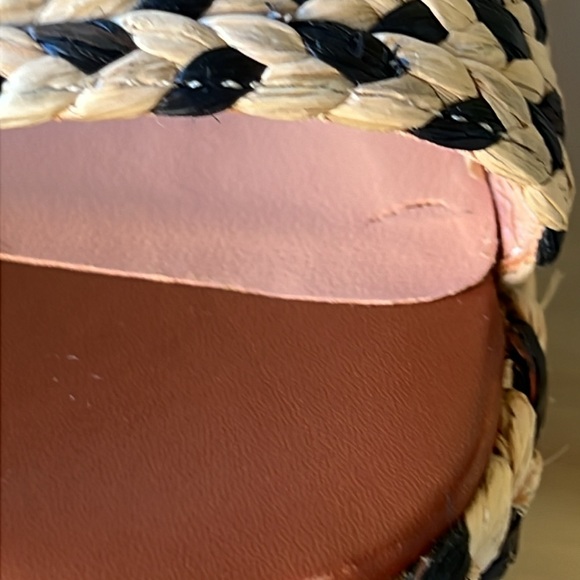 Robert Clergerie Rafia Double Band Platform Slides - Picture 12 of 13